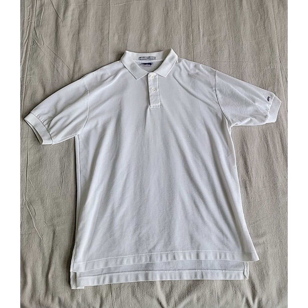 Levis Mens XL Polo Shirt White Logo Casual Cotton Embroidered Retro VTG 80s‎